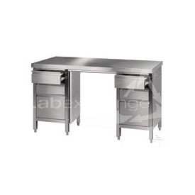 Bochem Labor Arbeitstisch (4) 18/10 Stahl, 3000x75