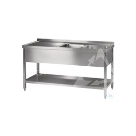 Bochem Spültisch m. Ablage links 18/10 Stahl, Abfl