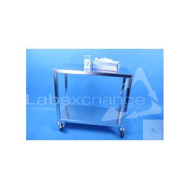 Landgraf HLL Edelstahl-Tischwagen, 2 Etagen, Sonde