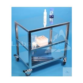 Landgraf HLL Edelstahl-Tischwagen, 3 Etagen, Sonde